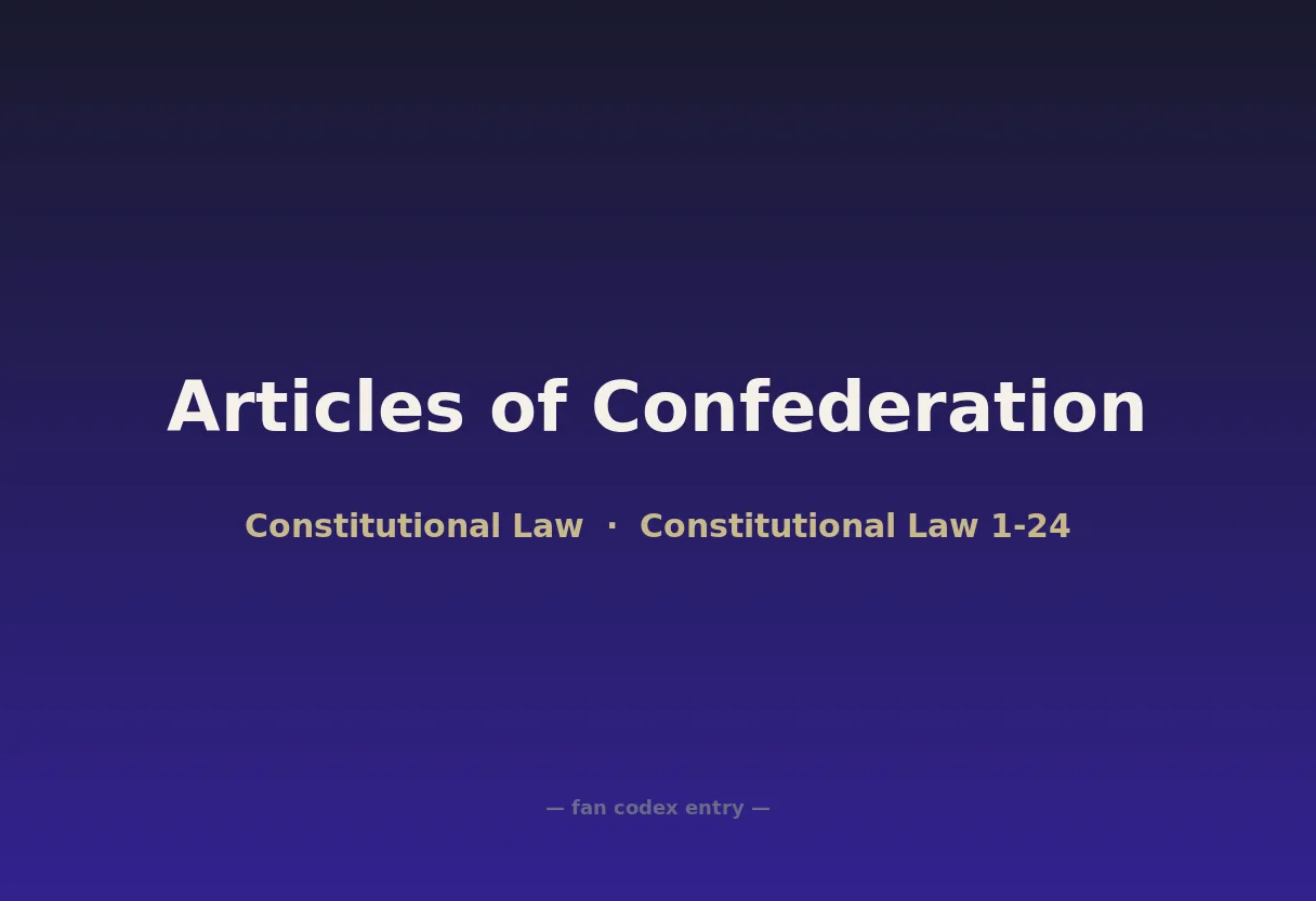 Articles of Confederation