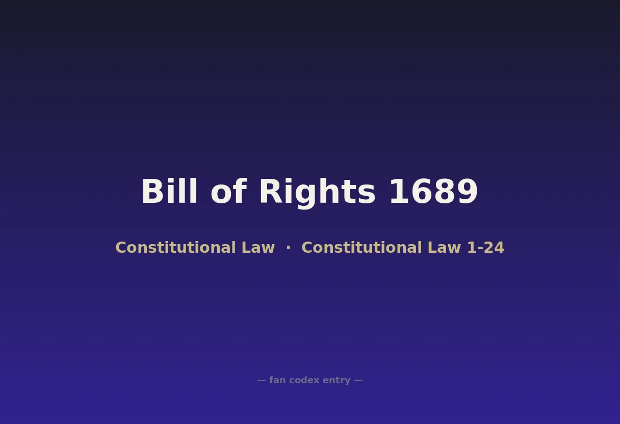 Bill of Rights 1689