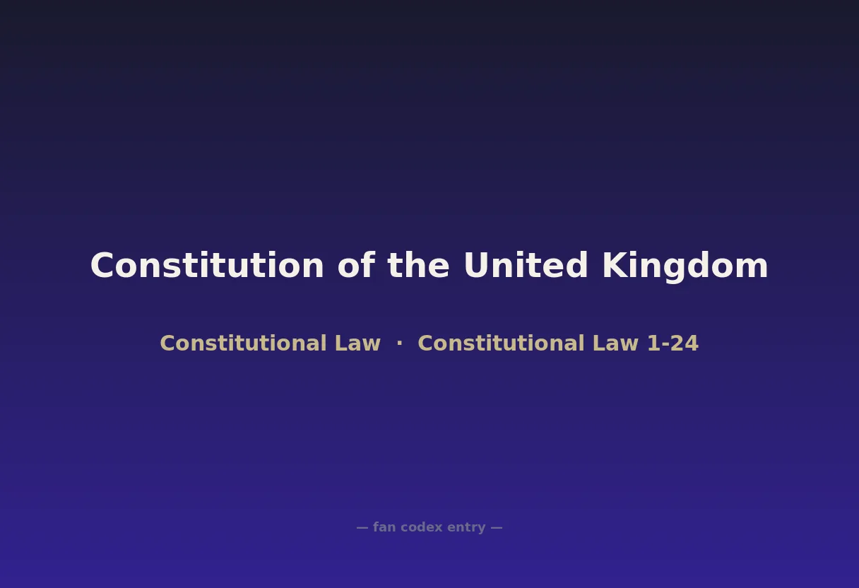 Constitution of the United Kingdom