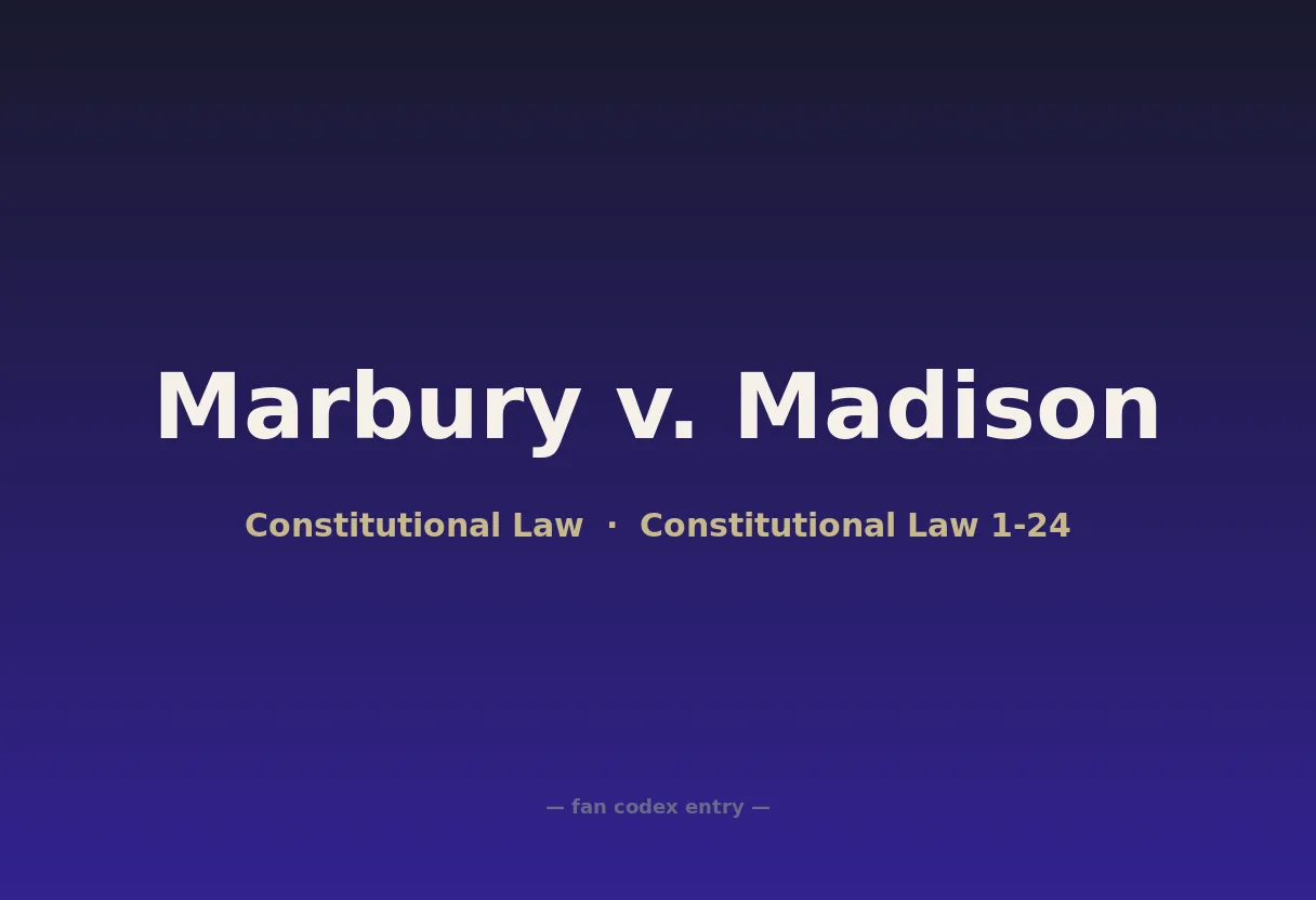 Marbury v. Madison