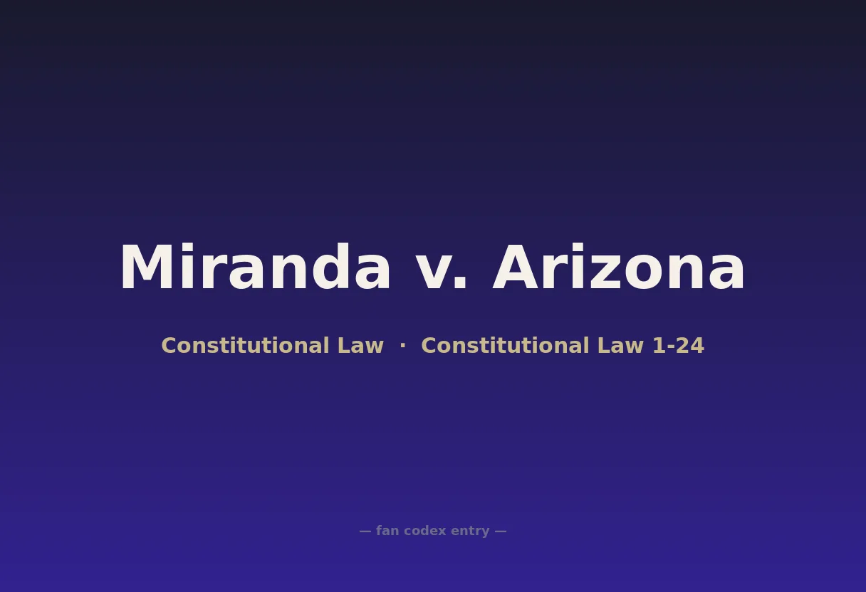 Miranda v. Arizona