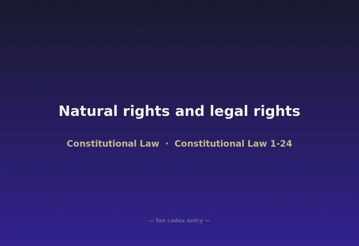 Natural rights and legal rights