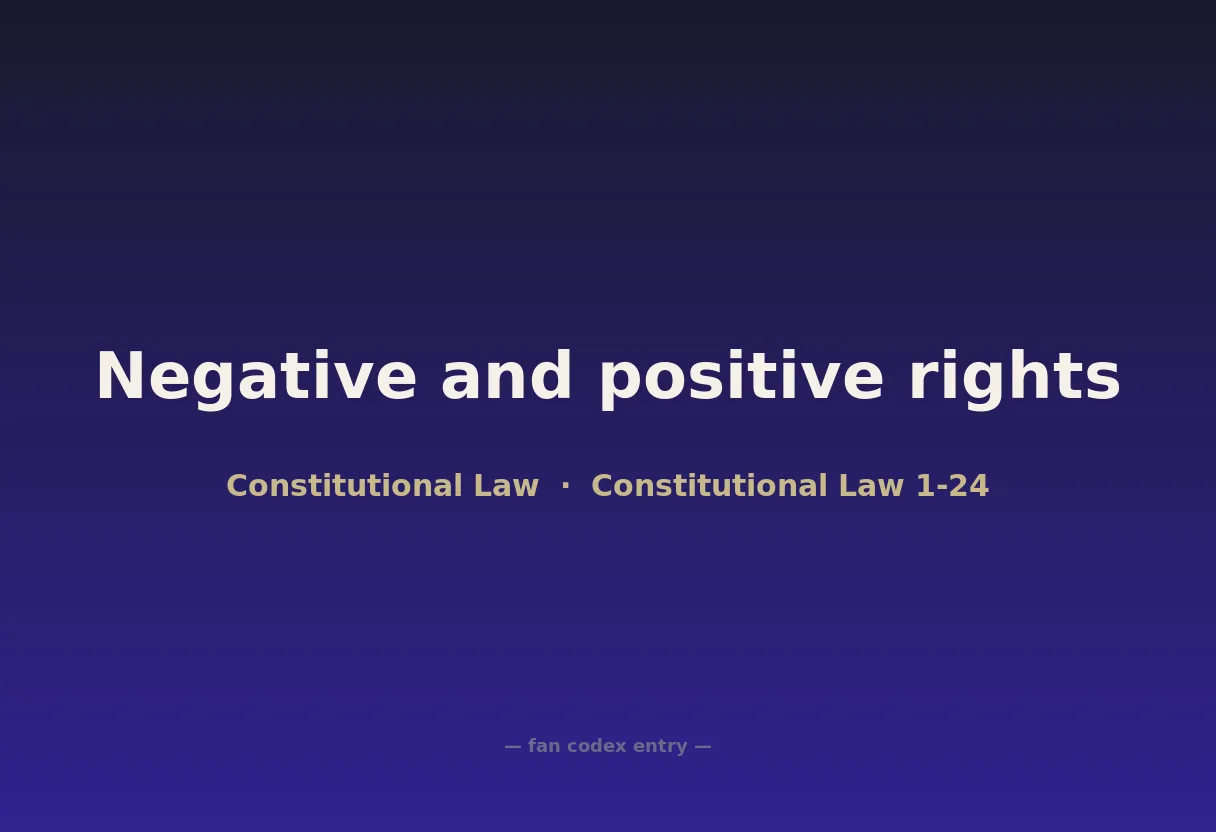 Negative and positive rights